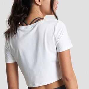 T-shirt court respirant de haute qualité pour femme, style hip-hop, coupe ajustée, couleurs personnalisables, OEM, nouvelle collection, tops courts tendance pour femme - Product Image 5