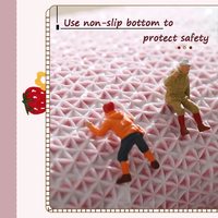 Tapis de chambre à coucher absorbant l'eau antidérapant en microfibre mignon Shaggy personnalisé tapis de bain touffeté fraise