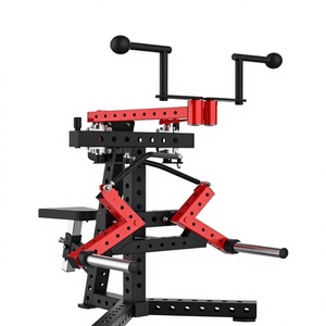 Appareil commercial en acier pour exercices de détente dorsale, soulevé sur le devant, avec charge de plaques, pour l'entraînement des épaules et du dos - Product Image 1
