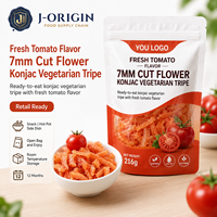 Halal Rasa Tomat Segar Konjac Vegetarian Tripe Strip 216g Siap Saji Camilan Nabati Bahan Baku Hot Pot Pasokan Makanan
