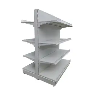 Fashion Product Customized Universal Retail Storesuper Market Display Racks Shelves For Supermarket Double Side Gondola