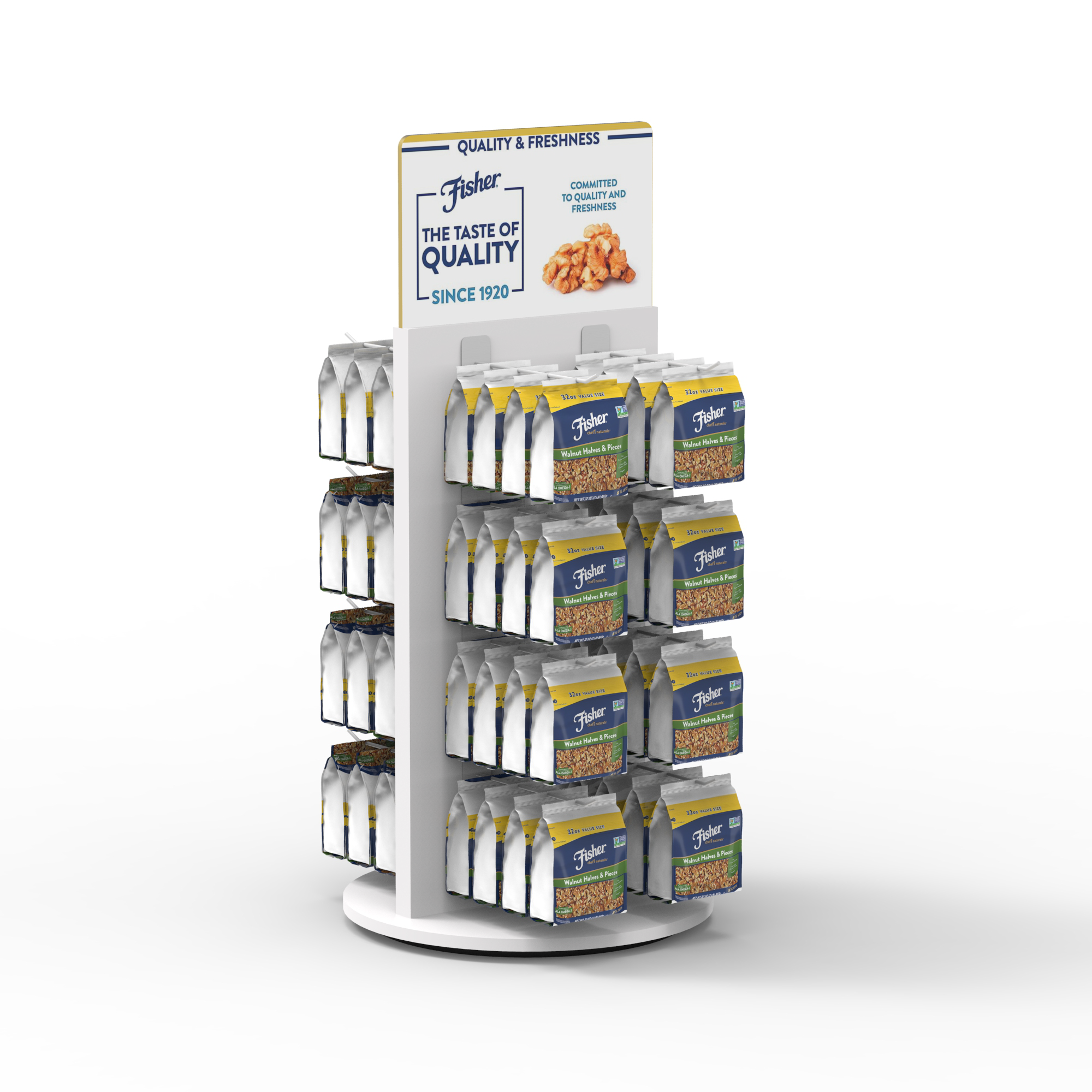 Mall Supermarket Snack Bread Double Sided Metal Display Stand with Hook Floor — view 2