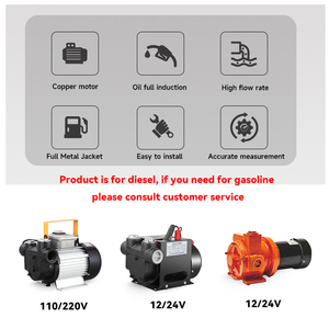 220V điện tự động nhiên liệu cầm tay đo lưu lượng <span class=keywords><strong>DIESEL</strong></span> chuyển bơm Kit 30-40L/min dầu bơm bánh răng cho nhiên liệu Dispenser - Product Image 6