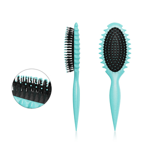 Nouveau produit outils d'extension de cheveux bleus brosse à cheveux démêlante en nylon à poils de sanglier - Product Image 4