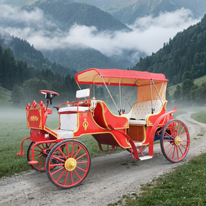 Precio de Fábrica al por Mayor: Carroza Eléctrica Roja con Toldo para Paseos Turísticos, Modelo Calabaza Real, en Venta - Ideal para Parques Temáticos, Bodas - Product Image 1
