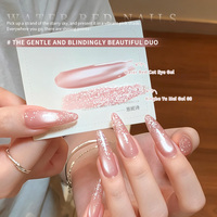 Vernis à ongles gel effet œil de chat rose nude rouge aquatique 2026 Nouveau vernis gel à changement progressif Flash Drill nécessitant une lampe UV pour sécher