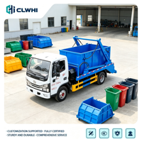 Camion à ordures Dongfeng Dolica à bras oscillant 4x2, camion compacteur à ordures LHD/RHD, prix des camions à ordures, camion compacteur à ordures Euro 3