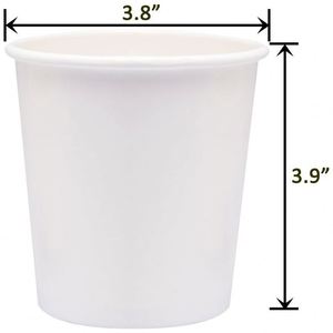 10oz 12oz 16oz Custom Logo Double Wall Biodegradable White <b>Disposable</b> Coffee <b>Cups</b> with Paper Lids for Coffee & Mineral Water Use - Product Image 4