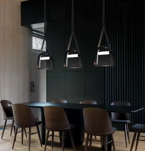 Zeal Lighting Suspension en verre de style italien pour suspension en verre gris fumé de cuisine - Product Image 5