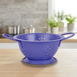 <b>Vegetable</b> Fruit Noodles Colander Purple Color Colander with Wire Handle Basket Stainless Steel Family Commonly Used Tools - Product Image 4