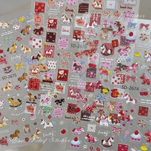 Hot Selling Year of the Horse Pattern Nail <b>Stickers</b> 3D 5D Bow Nail Decoration Factory Wholesale Customization - Product Image 5