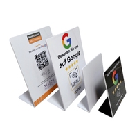 Présentoir de menu de table en PVC Nfc personnalisé pour Google Review Stand Qr Code Scanning