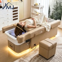 Lit de spa japonais pour salon de coiffure avec circulation d'eau, pour lavage de cheveux, pédicure et soin du cuir chevelu