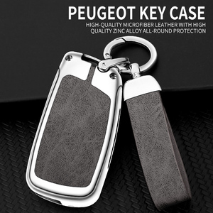 Nueva Carcasa de <span class=keywords><strong>Llave</strong></span> de Aleación de Zinc y Cuero para <span class=keywords><strong>Peugeot</strong></span>, Carcasa de <span class=keywords><strong>Llave</strong></span> Remota Plegable 301 <span class=keywords><strong>307</strong></span> 308 408 508 2008 3008 4008 5008 - Product Image 4