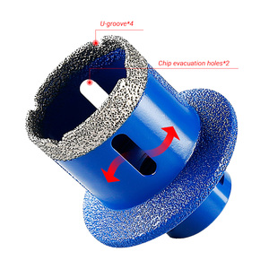 LOZLIN 5/8-11 40-50mm Diamant-Lochsäge - Arbeitsplatten-/Waschbeckenbohrer für Fliesen/Quarz/Marmor - Winkelschleifer-Aufsatz - Product Image 3