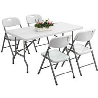 Table pliante de camping, de pique-nique, de conférence, de mariage, rectangulaire, robuste, de 6 pieds, avec structure stable, pour événements et fêtes