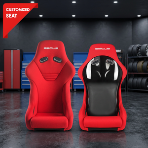 Siège baquet sport en FRP |   Tissu Monza 424 et tissu FRP |   Siège de voiture universel léger disponible en 3 couleurs |   Usine en Malaisie - Product Image 1