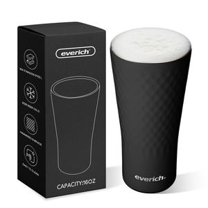 Thép không gỉ bia <span class=keywords><strong>Mug</strong></span> búa bề mặt mát mẻ thiết kế mỏng hình dạng 16oz đôi tường chân không cách nhiệt - Product Image 1