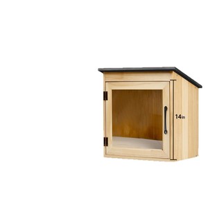 Caja de almacenamiento colgante de madera, estante rectangular multifuncional para exhibición de libros al aire libre, para uso en patio y librería - Product Image 3