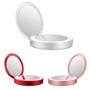 <span class=keywords><strong>Miroir</strong></span> de maquillage portable en anneau avec ceinture de charge Remplissage de lumière LED <span class=keywords><strong>Miroir</strong></span> double face <span class=keywords><strong>Miroir</strong></span> cosmétique à led pliable - Product Image 1