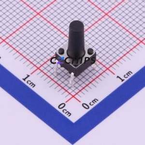 TS-1095-A15B2-D1 Tactile Switch Through hole-4P,6x6mm Switch Single Pole Single Throw Round Button 1.8N Through Hole - Product Image 1