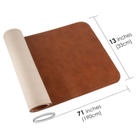 Chemin de table en cuir végétalien 71 x 13 pouces, résistant à la chaleur, imperméable, en similicuir, pour la maison, tous les jours, les fêtes
