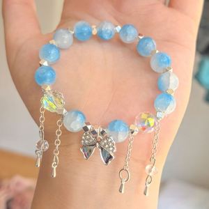 Trendy Colorful Sweet Fantasy Popcorn Cracked Beads <b>Bracelet</b> for Women Girls Elegant Bowtie Charm Pendant Hand <b>Beaded</b> <b>Bracelet</b> - Product Image 3