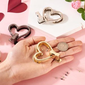 Craftdady Sets Cierres de metal para bolsos con forma de corazón, tipo broche giratorio, herrajes para bolsos de mano - Product Image 4