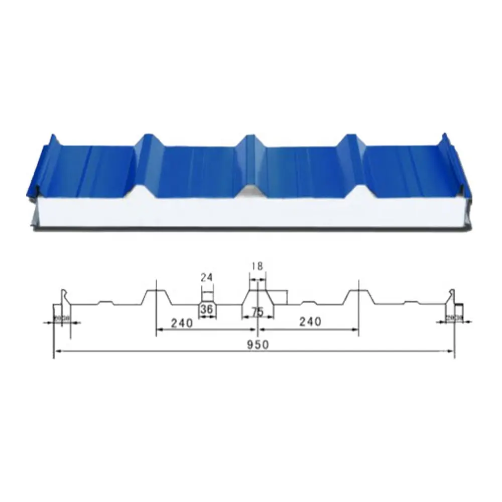 Chống cháy giá rẻ EPS vật liệu xây dựng bánh sandwich Panel cho hội thảo