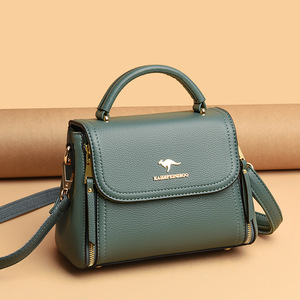 Luxury Designers PU Leather Shoulder Hand Bags Double <b>Zip</b> Pocket Crossbody Bag Custom Women's Messenger Bags - Product Image 5