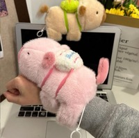 Peluche Capybara Super Douce 2025 pour Enfants, Bracelet de Poignet en Forme de Capybara avec Remplissage en Coton PP