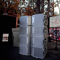 Vente chaude prix d'usine professionnel Double 8 pouces passif 2 voies line array haut-parleur boîtier karaoké scène DJ haut-parleur en bois boîte
