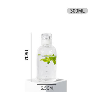 Bouteille en verre borosilicate haute résistance personnalisée de 300 ml et 500 ml pour jus, lait, <span class=keywords><strong>vin</strong></span>, thé, eau de sport, avec bouchon – Vente en gros - Product Image 5