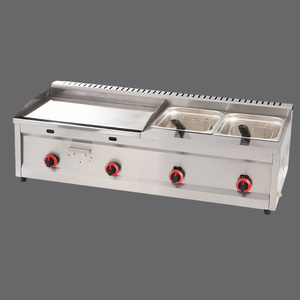 Plaque chauffante à <span class=keywords><strong>gaz</strong></span> commerciale <span class=keywords><strong>professionnelle</strong></span> et <span class=keywords><strong>friteuse</strong></span> Burger Griddle Countertop Poêles à steak et <span class=keywords><strong>friteuse</strong></span> à <span class=keywords><strong>gaz</strong></span> - Product Image 1