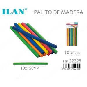 Bastoncini di Legno Colorati 10x150mm per Artigianato e Progetti Artistici - Product Image 1