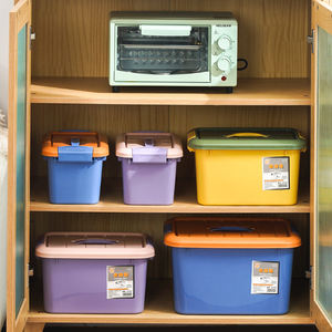 Xingsheng Groothandel Multi-Functionele Keuken Huishoudelijke 12L Opbergdoos Kleur Plastic Kinderen Speelgoed Opbergdoos Met Deksel En Handvat - Product Image 3