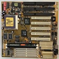 Placa Base Plc APM9600 Socket 7, CPU Cyrix 6x86MX PR266, RAM, PC AT Vintage, Suministro al por Mayor