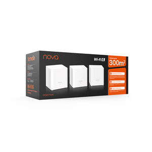 เราเตอร์ <span class=keywords><strong>Tenda</strong></span> MX3 3 Park Nava AX1500 ระบบ <span class=keywords><strong>Mesh</strong></span> Router Wi-Fi 6 ครอบคลุมพื้นที่สูงสุด 3,000 ตารางฟุต ด้วยโหนด 3 ตัว - Product Image 1