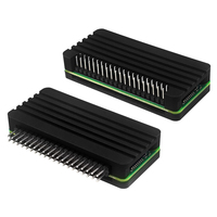 Raspberry Pi Zero 2 W Kit de desarrollo con estuche GPIO Header Fuente de alimentación Tarjeta SD Cable compatible con HDM Lector de tarjetas Destornillador