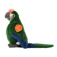 Jouet en peluche réaliste en forme de perroquet militaire, super doux, rembourré en coton PP, accessoires, vente en gros, cadeau pour enfants, OEM personnalisé, en stock