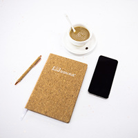 Journal avec logo personnalisé Cahier design en liège à couverture rigide Planificateur écologique au toucher doux