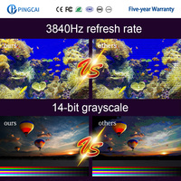 Pantalla LED para Interiores P1.25 P1.5 P1.8 P2 P2.5 P3 P4 4mm, Pantalla LED Digital para Publicidad, Pantalla Gigante para Video Wall