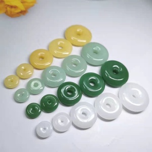 Piedra de cristal de 10~30mm con forma de hebilla de la paz, Jade Blanco de cristal, Zafiro, Jaspe, Colgante de cristal con forma de donut para fabricación de joyas DIY/accesorios - Product Image 5