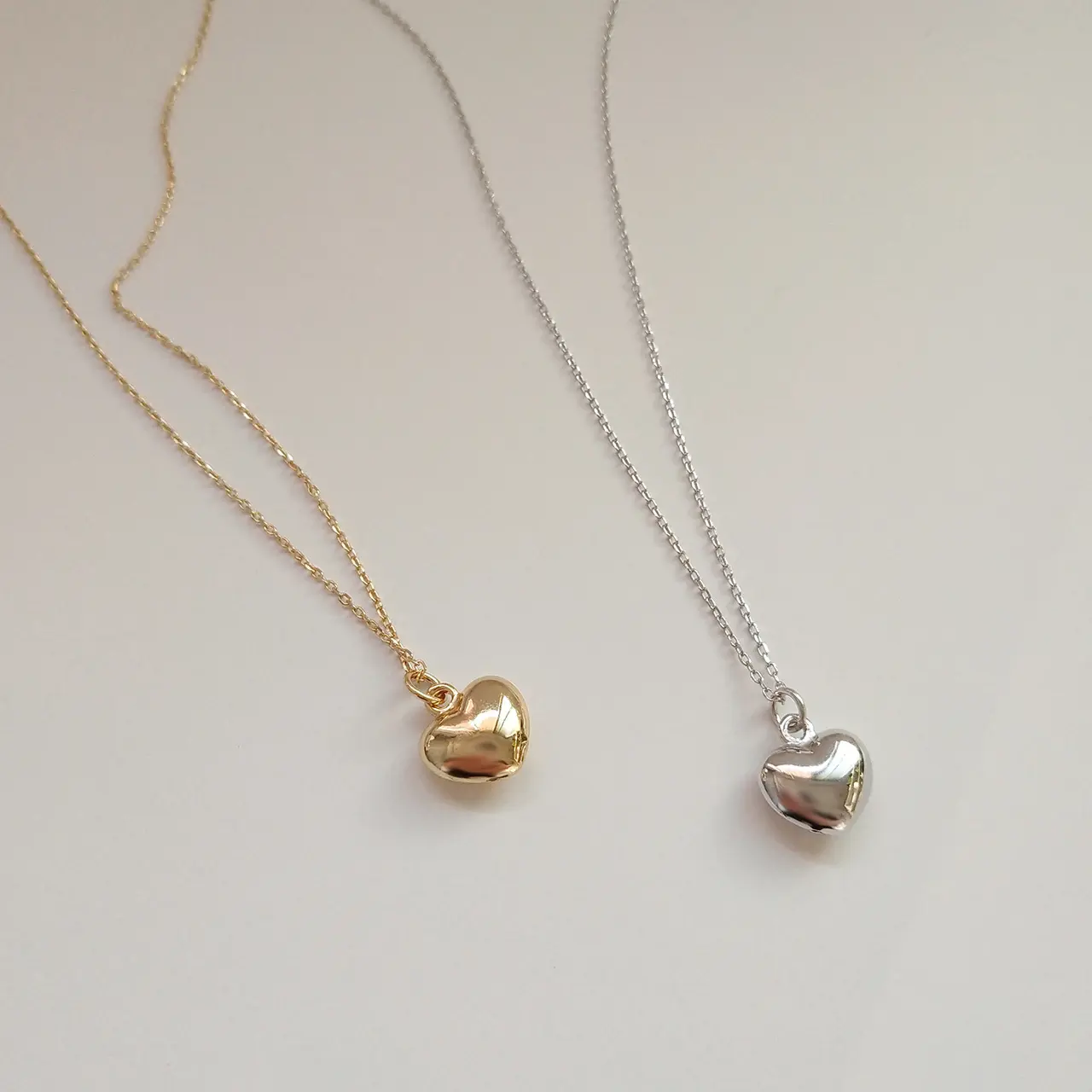 Wholesale Fine Jewelry 925 Silver 2022 initial Women statement love heart pendant necklace