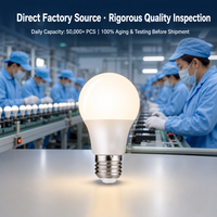 Ampoule LED A60 E27 220V, source Bridgelux, en aluminium et plastique, blanc chaud neutre, éclairage résidentiel