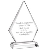 Trophée en cristal vierge personnalisé en gros, plaque de récompense en verre gravée pour cadeaux promotionnels et cadeaux de bienvenue
