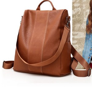 Bán buôn phụ nữ của không thấm nước RFID thời trang chống trộm PU da Ba lô với dây đeo chuỗi cho sinh viên - Product Image 2