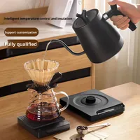 Bouilloire électrique intelligente en acier inoxydable à bec de cygne pour café et thé