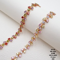 Bracelet à breloques classique XUPING en alliage de cuivre plaqué or 18 carats avec pierres synthétiques CZ pour femmes