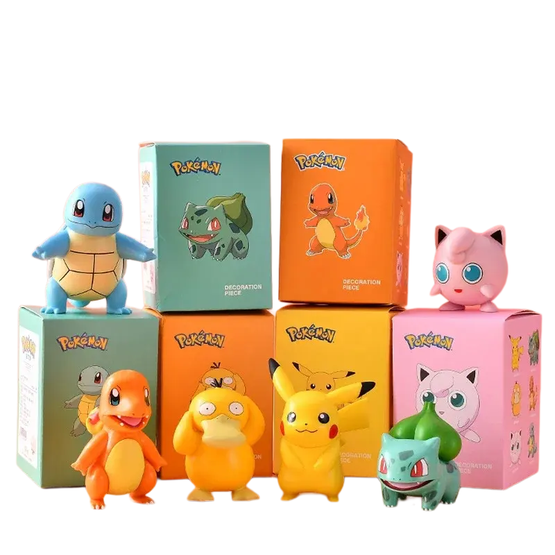 Scatola cieca OEM scatola misteriosa in pvc Viny Squirtle Bulbasaur tascabile mostro tascabile mostro giocattolo Bulbasaur figura Pokemoned